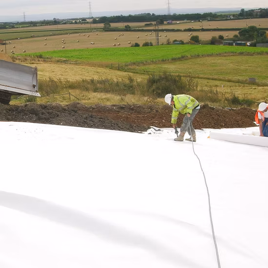 Polipropileno/Poliéster PP Pet Fibra Filamento perforado con aguja Precio de tela geotextil no tejido/tejido