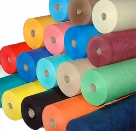Fabricante al por mayor de rollos de tela Spunbond 100% tela no tejida PP