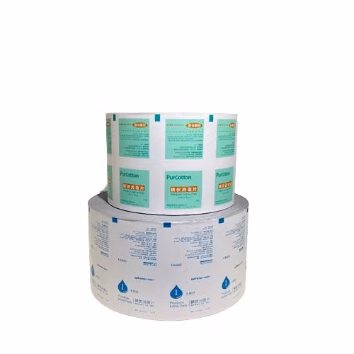 Compuesto de papel de aluminio/Embalaje laminado/Película de aluminio/Envasado de alimentos/Embalaje de productos/Limpieza/Papel de aluminio para toallitas de yodo